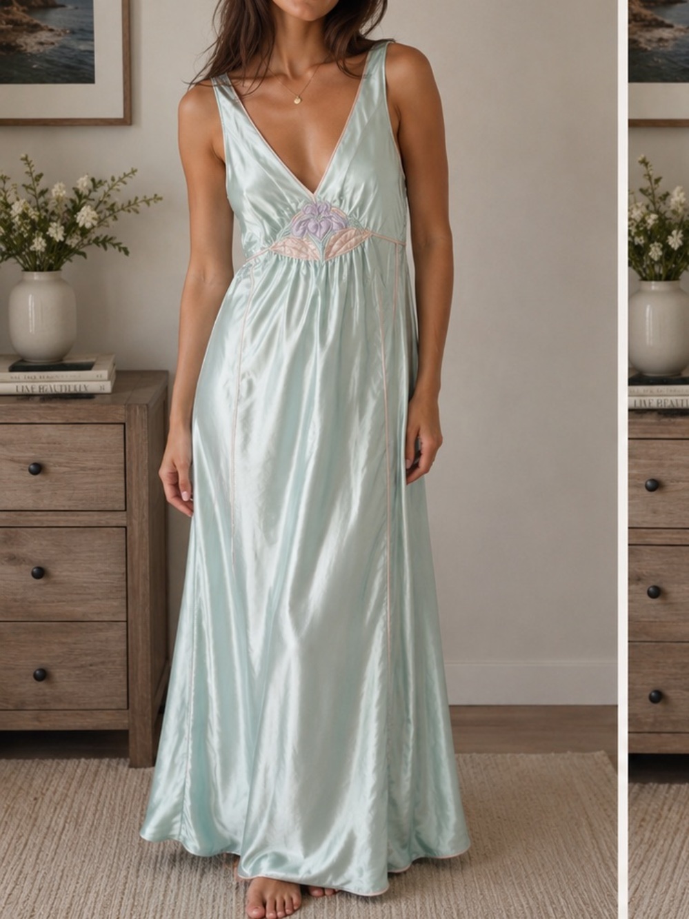 Vintage Lorraine night gown and robe